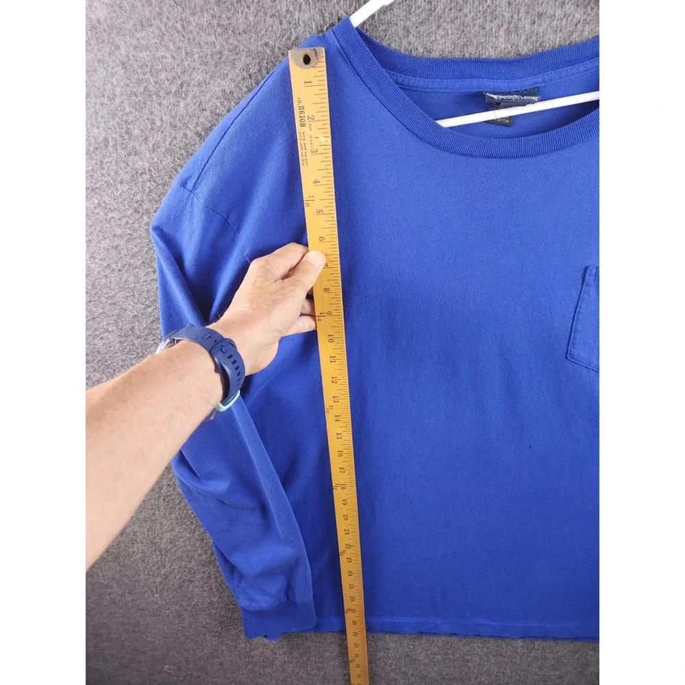 Polo Ralph Lauren Men's XL Royal Blue LS Pocket T-Shirt Pony Logo Cotton Classic